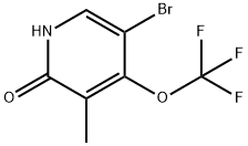 5-Bromo-2-hydroxy-3-methyl-4-(trifluoromethoxy)pyridine 结构式