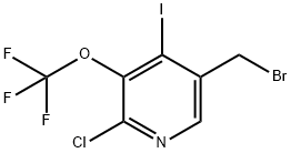 5-(Bromomethyl)-2-chloro-4-iodo-3-(trifluoromethoxy)pyridine 结构式