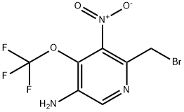 5-Amino-2-(bromomethyl)-3-nitro-4-(trifluoromethoxy)pyridine 结构式