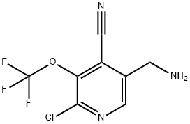 5-(Aminomethyl)-2-chloro-4-cyano-3-(trifluoromethoxy)pyridine 结构式
