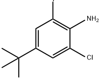 2-碘-4-叔丁基-6-氯苯胺 结构式