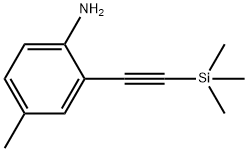 Benzenamine, 4-methyl-2-[2-(trimethylsilyl)ethynyl]- 结构式