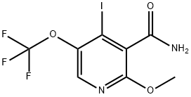 4-Iodo-2-methoxy-5-(trifluoromethoxy)pyridine-3-carboxamide 结构式