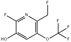 2-Fluoro-6-(fluoromethyl)-3-hydroxy-5-(trifluoromethoxy)pyridine 结构式