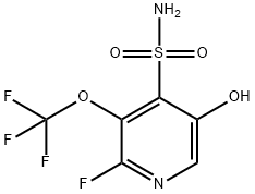 2-Fluoro-5-hydroxy-3-(trifluoromethoxy)pyridine-4-sulfonamide 结构式