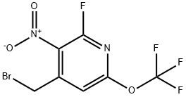 4-(Bromomethyl)-2-fluoro-3-nitro-6-(trifluoromethoxy)pyridine 结构式