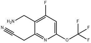 3-(Aminomethyl)-4-fluoro-6-(trifluoromethoxy)pyridine-2-acetonitrile 结构式