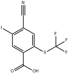 4-Cyano-5-iodo-2-(trifluoromethylthio)benzoic acid 结构式