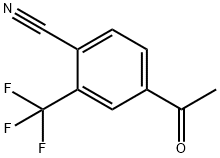 4-乙酰基-2-(三氟甲基)苄腈 结构式