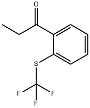 1-(2-(Trifluoromethylthio)phenyl)propan-1-one 结构式