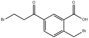 2-(Bromomethyl)-5-(3-bromopropanoyl)benzoic acid 结构式