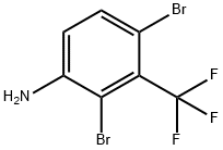 Benzenamine, 2,4-dibromo-3-(trifluoromethyl)- 结构式