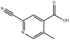 2-氰基-5-甲基异烟酸 结构式