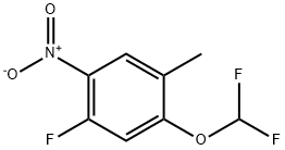 Benzene, 1-(difluoromethoxy)-5-fluoro-2-methyl-4-nitro- 结构式