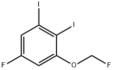 1,2-Diiodo-5-fluoro-3-(fluoromethoxy)benzene 结构式