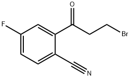 2-(3-Bromopropanoyl)-4-fluorobenzonitrile 结构式