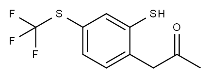 2-(2-Oxopropyl)-5-(trifluoromethylthio)thiophenol 结构式