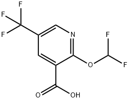 2-(二氟甲氧基)-5-(三氟甲基)烟酸 结构式