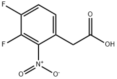 3,4-二氟-2-硝基苯乙酸 结构式