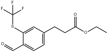 Ethyl 3-(4-formyl-3-(trifluoromethylthio)phenyl)propanoate 结构式