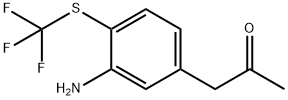 1-(3-Amino-4-(trifluoromethylthio)phenyl)propan-2-one 结构式