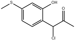 2-(1-Chloro-2-oxopropyl)-5-(methylthio)phenol 结构式