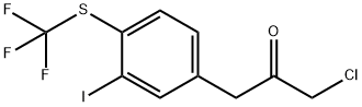 1-Chloro-3-(3-iodo-4-(trifluoromethylthio)phenyl)propan-2-one 结构式
