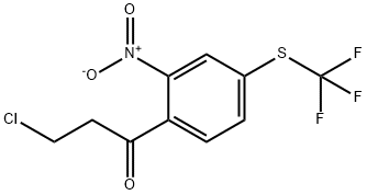 3-Chloro-1-(2-nitro-4-(trifluoromethylthio)phenyl)propan-1-one 结构式