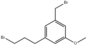 3-(Bromomethyl)-5-(3-bromopropyl)anisole 结构式