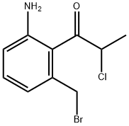 1-(2-Amino-6-(bromomethyl)phenyl)-2-chloropropan-1-one 结构式