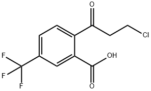 2-(3-Chloropropanoyl)-5-(trifluoromethyl)benzoic acid 结构式