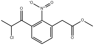 Methyl 3-(2-chloropropanoyl)-2-nitrophenylacetate 结构式