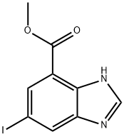 1H-Benzimidazole-7-carboxylic acid, 5-iodo-, methyl ester 结构式