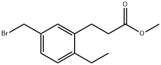 Benzenepropanoic acid, 5-(bromomethyl)-2-ethyl-, methyl ester