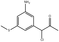 1-(3-Amino-5-(methylthio)phenyl)-1-chloropropan-2-one 结构式