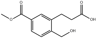 Methyl 3-(2-carboxyethyl)-4-(hydroxymethyl)benzoate 结构式