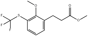 Methyl 3-(2-methoxy-3-(trifluoromethylthio)phenyl)propanoate 结构式