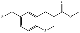 Methyl 3-(5-(bromomethyl)-2-(methylthio)phenyl)propanoate 结构式