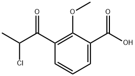 3-(2-Chloropropanoyl)-2-methoxybenzoic acid 结构式
