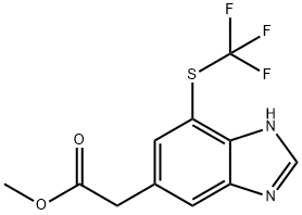 Methyl 4-trifluoromethylthio-1H-benzimidazole-6-acetate 结构式