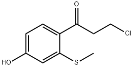 4-(3-Chloropropanoyl)-3-(methylthio)phenol 结构式