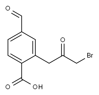 2-(3-Bromo-2-oxopropyl)-4-formylbenzoic acid 结构式