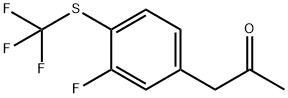 1-(3-Fluoro-4-(trifluoromethylthio)phenyl)propan-2-one 结构式