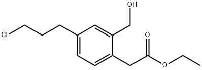 Ethyl 4-(3-chloropropyl)-2-(hydroxymethyl)phenylacetate 结构式