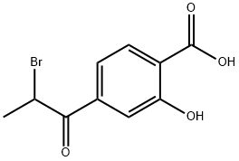4-(2-Bromopropanoyl)-2-hydroxybenzoic acid 结构式