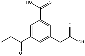 3-Carboxy-5-propionylphenylacetic acid 结构式