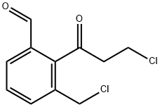 3-(Chloromethyl)-2-(3-chloropropanoyl)benzaldehyde 结构式