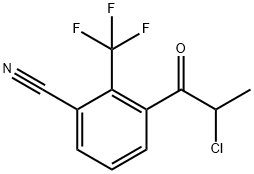 3-(2-Chloropropanoyl)-2-(trifluoromethyl)benzonitrile 结构式