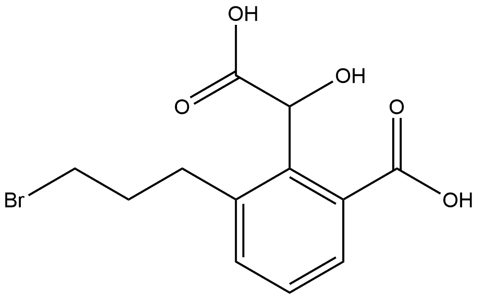 2-(3-Bromopropyl)-6-carboxymandelic acid 结构式