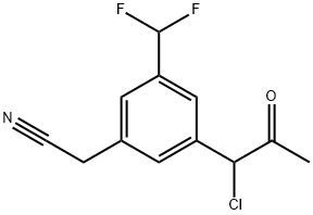 3-(1-Chloro-2-oxopropyl)-5-(difluoromethyl)phenylacetonitrile